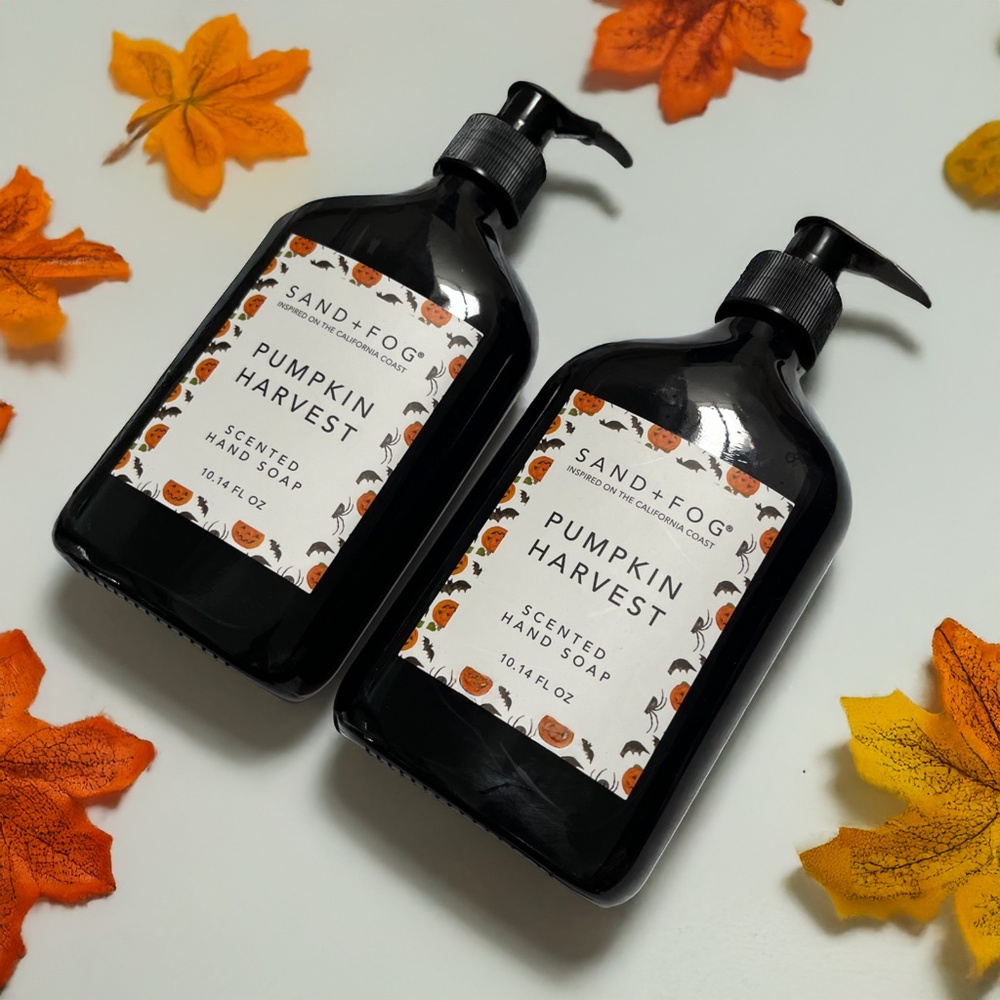 SAND + FOG Pumpkin Harvest Hand Soap 10.14oz 2 Pack Fall Autumn Scented